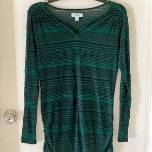 Striped long sleeve top